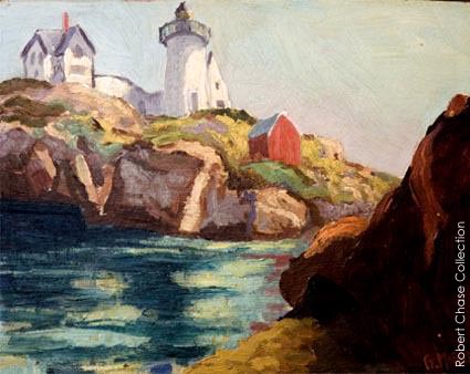 The Nubble Lighthouse, by George Morris. Collection of Robert Chase.