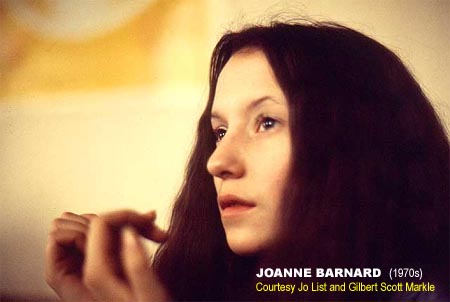 Joanne Barnard in the 1970s courtesy Jo LIst & Gilbert Scott Markle