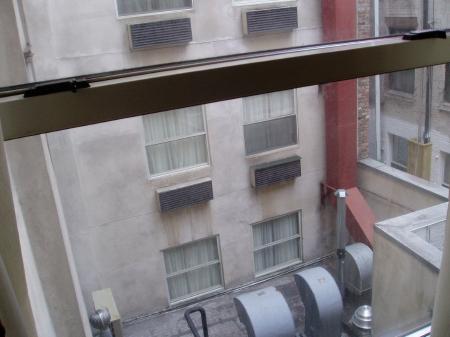 View from the only window in $200/night NYC hotel
