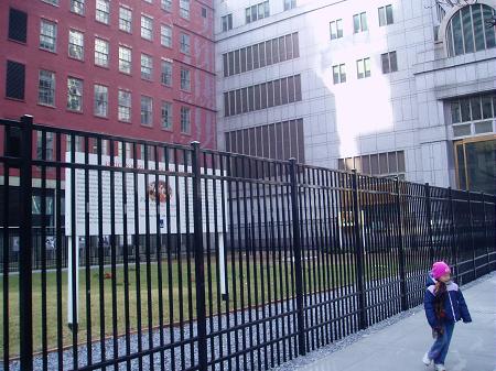 African American burying ground behind locked gates, NYC