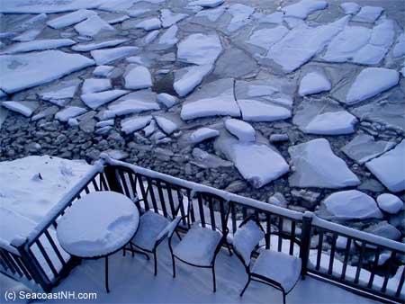 ice at Nobel's Island, Portsmouth, NH by J. Dennis Robinson (c) SeacoastNH.com