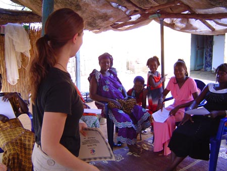 Peace Corps consultant Rebecca Perkins in Senegal business workshop