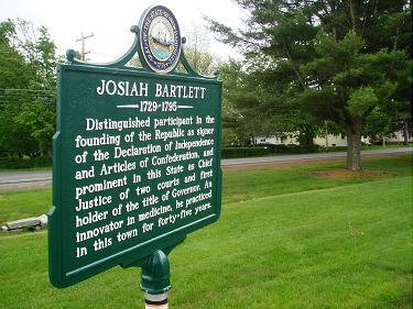 Bartlett historic marker in Kingston, NH common