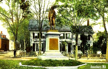 Bartlett statue in Amesbury, MA