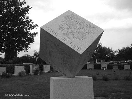 Square balancing granite tomb in Barre/ J. Dennis Robinson photo