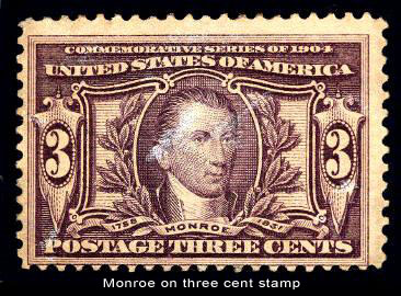 Monroe 3 cent stamp