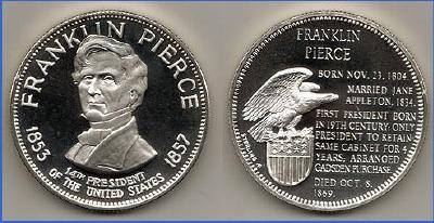 Franklin PIerce souvenir medal