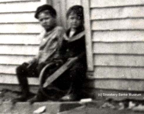 Portsmouth South Enders hanging out at Gould's 1915 (c) Strawbery Banke Museum