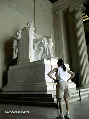 At the Lincoln Memorial, Lincoln statue/ SeacoastNH.com