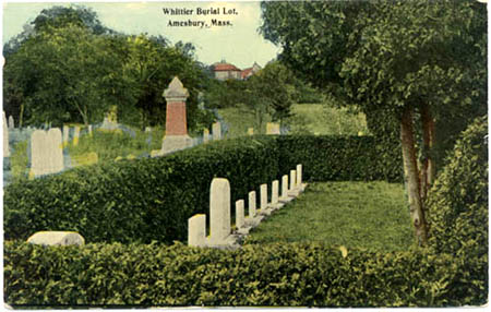 Century-old postcard of Whittier grave site / SeacoastNH.com