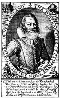 John Smith from his Map of New England 1614
