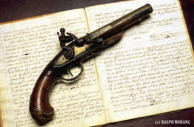 John Paul Jones pistol and letterbook (c) Ralph Morang III /SeacoastNH.com