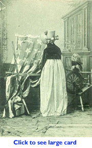 Mrs Strafford with Bonhomme Flag Postcard / SeacoastNH.com