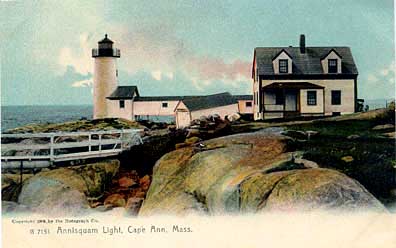 Cape Ann lighthouse postcard / courtesy Lighthouse.cc