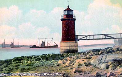 Winter Island Light, 1871 postcard / Jeremy D'Entremont Collection