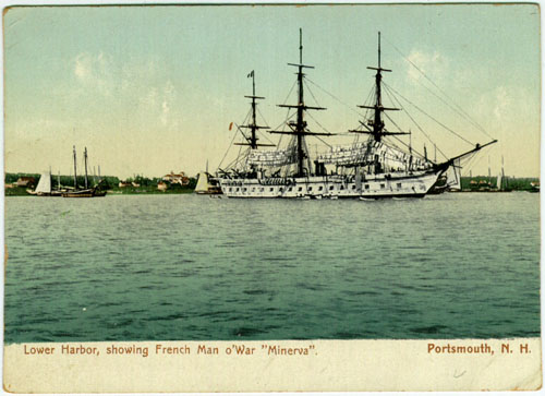 Lower Harbor showing French Man O'War 