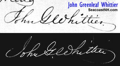 John greenleaf whittier signature