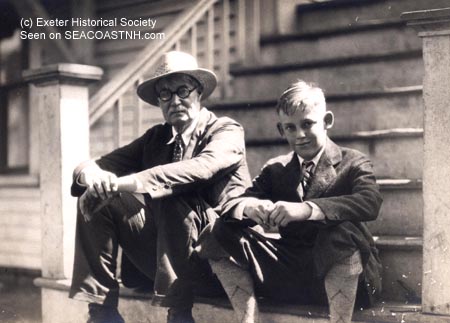 Judge Henry A Shute with a fan (c) Exeter Historical Society as seen on SeacoastNH.com