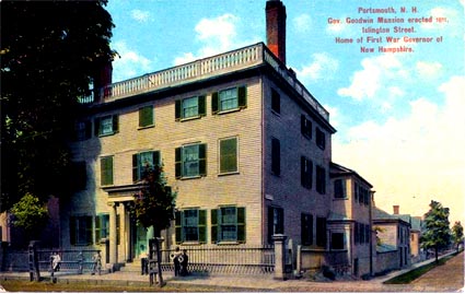 Goodwin Mansion in an early postcard / SeacoastNH.com