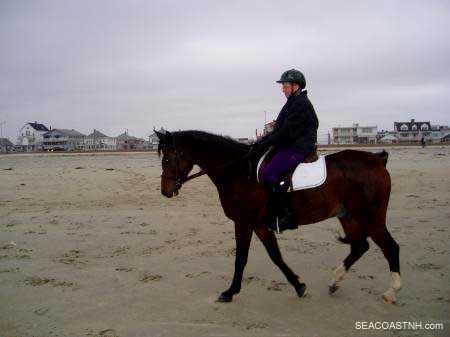 Horse and rider on Hampton Beach / SeacoastNh.com