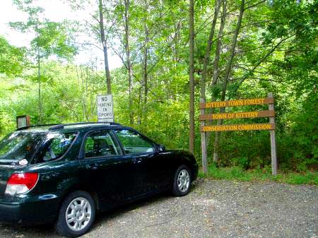 Parking area at trail head in Kittery / SeacoastNH.com