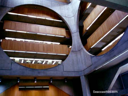 Inside Louis Kahn Library at Phillips Exeter Academy/ SeacoastNH.com