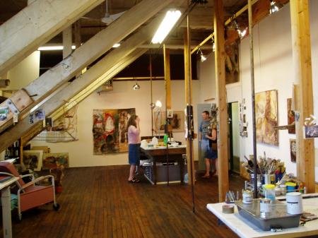 View of Salmons Falls studio during open house